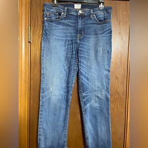 Hudson Jeans Blue Fallon Crop Skinny Fit Denim
